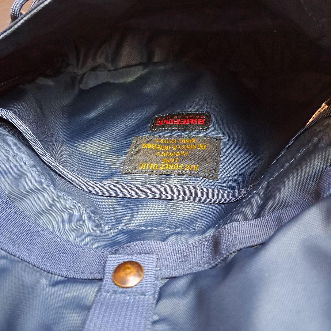 BRIEFING ビームスプラスネイビー ショルダーバッグ(袋付き)