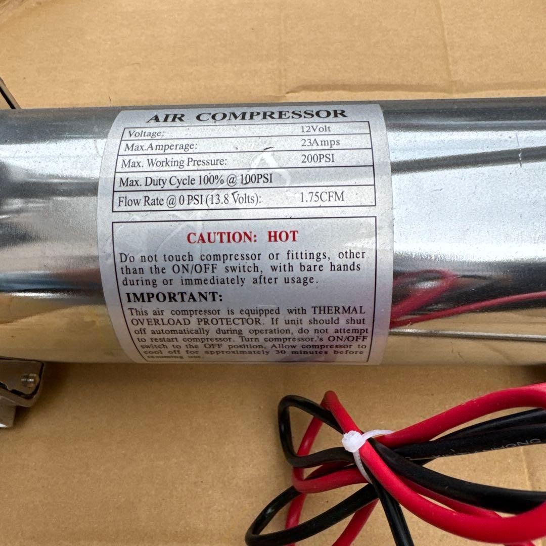 新品未使用 エアサス エアー コンプレッサー 200PSI 12V ストック品