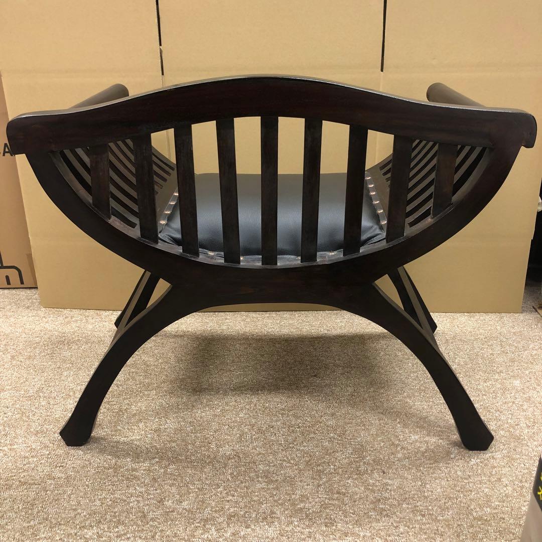 アジアンスタイル カルティニチェア ベンチ 彫刻 椅子 木製 スツール バリ家具