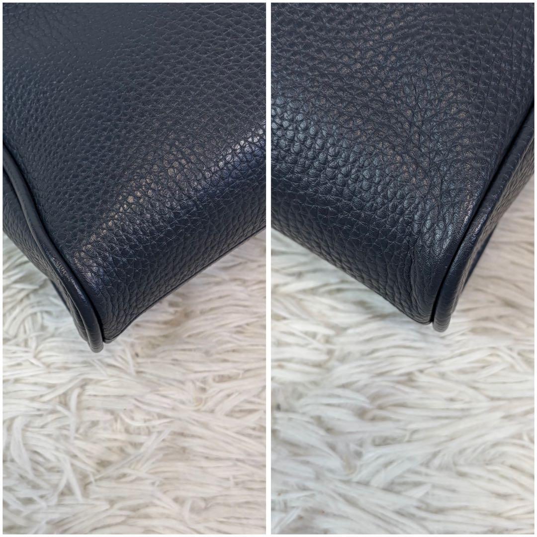 未使用級✨トフアンドロードストーン スモールブリーフ ゴールド金具 ネイビー