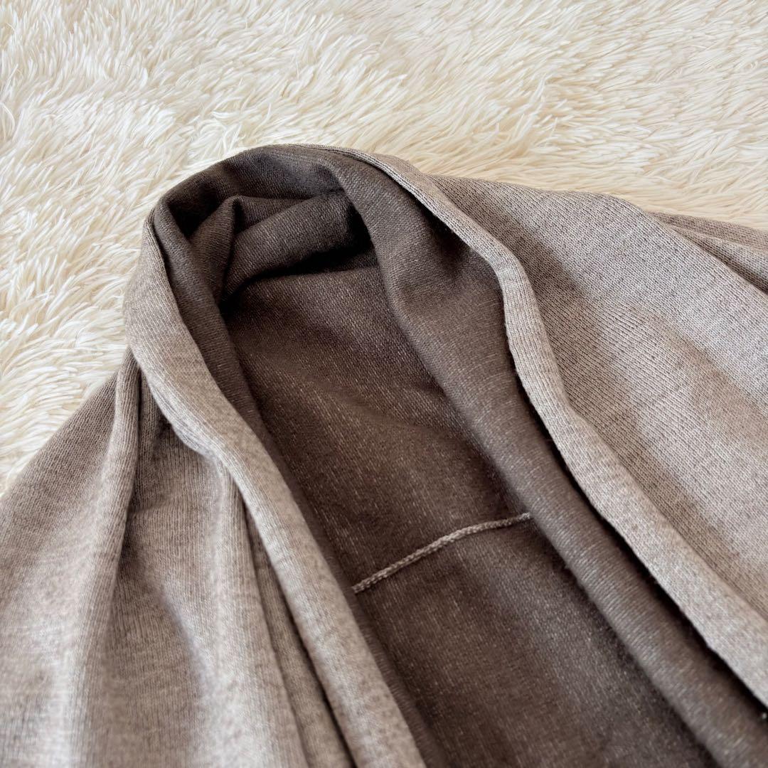 ヨーガンレール　変形ニットカーディガン　毛100% ワイド　ショールカラー　M