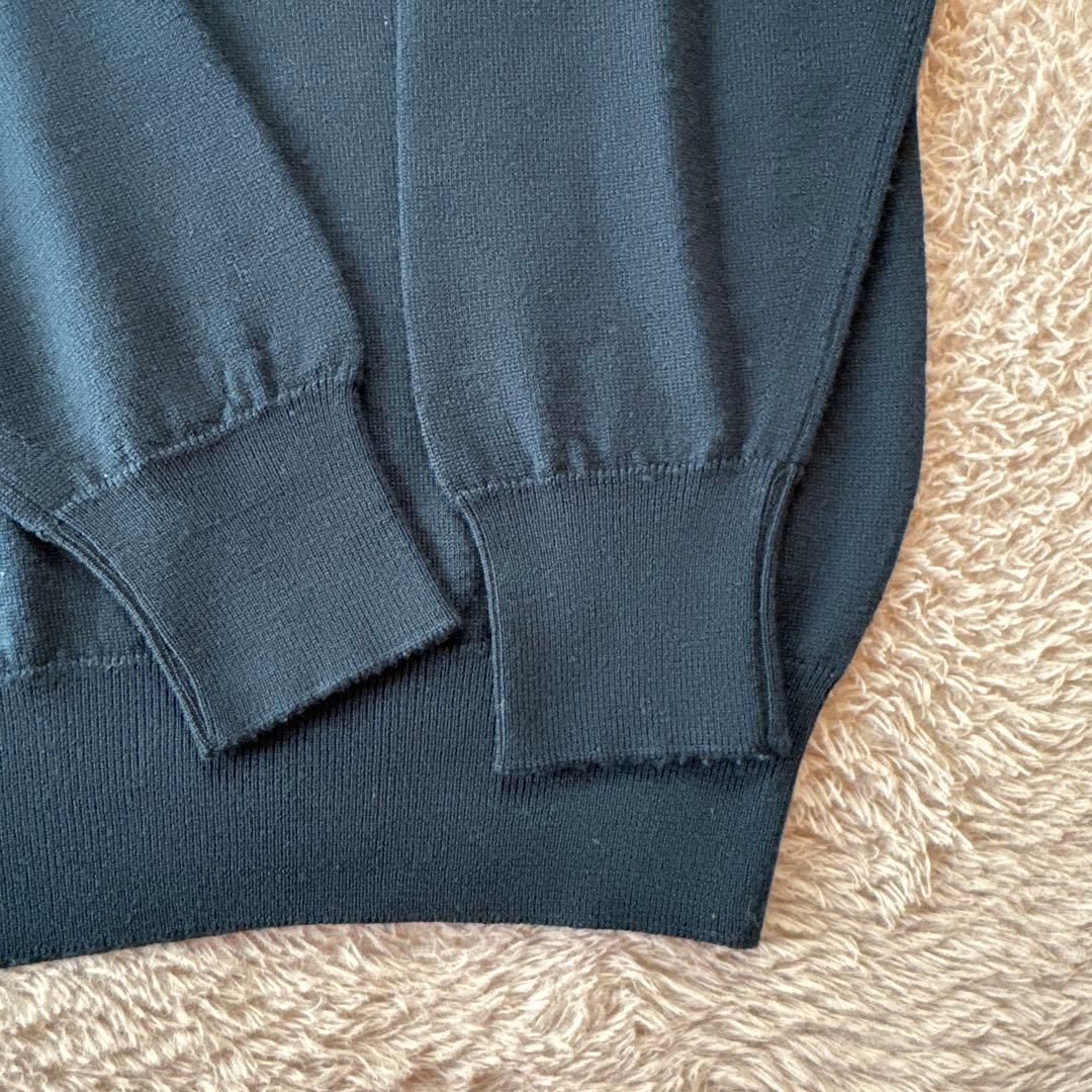 JOHN SMEDLEY ジョンスメドレー　ウールニット ネイビー S