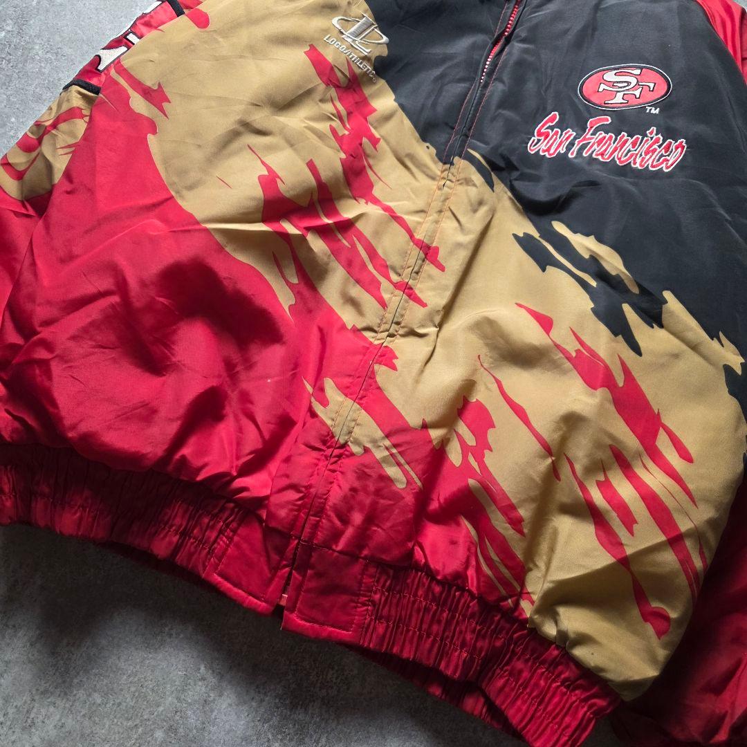 美品90sNFLサンフランシスコフォーティナイナーズ49ersナイロンジャケット