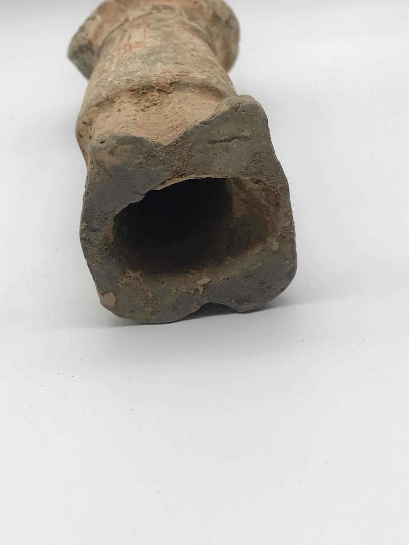 唐時代　加彩　武士陶俑　彩絵陶俑　極上品　旧家旧蔵　唐物　時代物(D-66