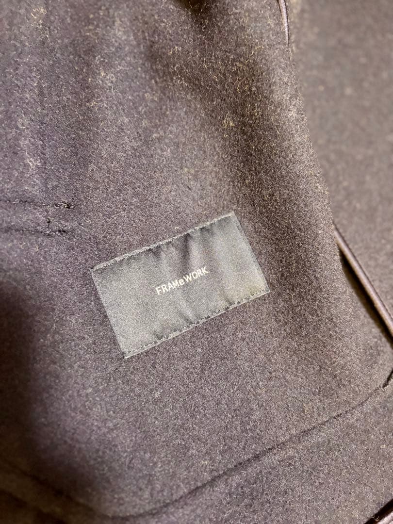 【値下げ　美品】FRAMeWORK Super 100ダブルクロスPコート