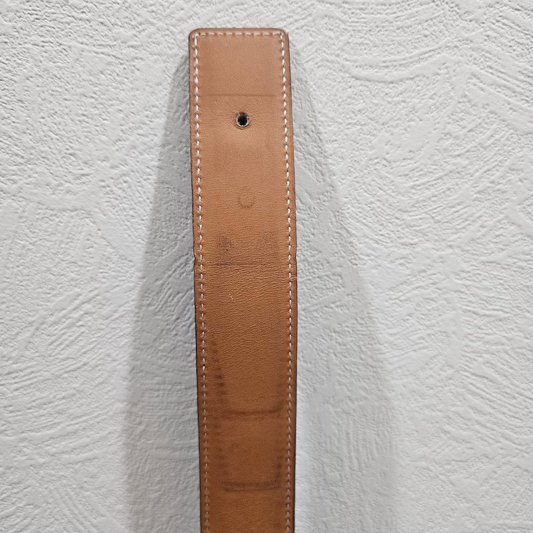 HERMES コンスタンス ベルト 70cm シルバーバックル 黒×キャメル
