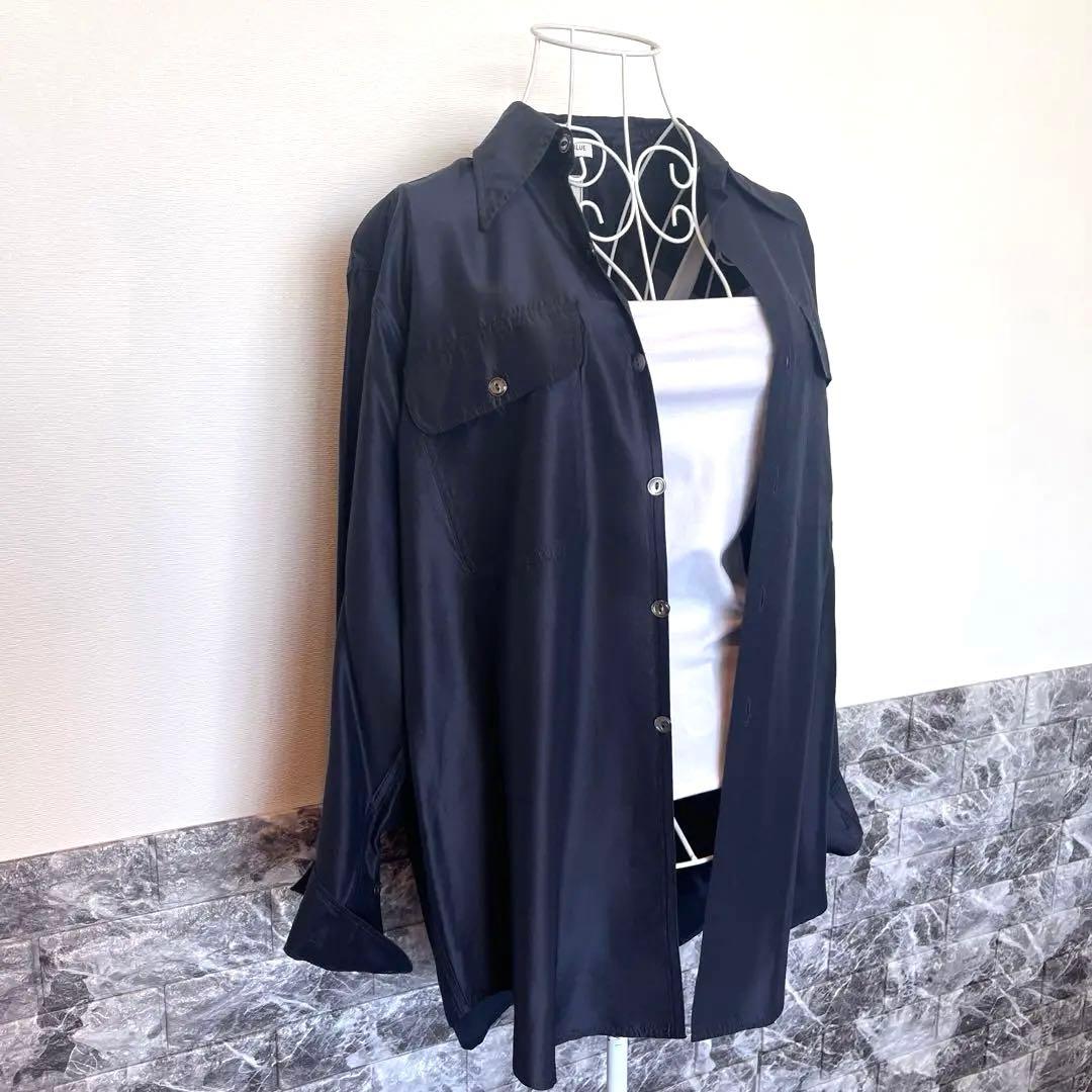 【MADISONBLUE】シルクハンプトンシャツ☆クリーニング済 清潔品