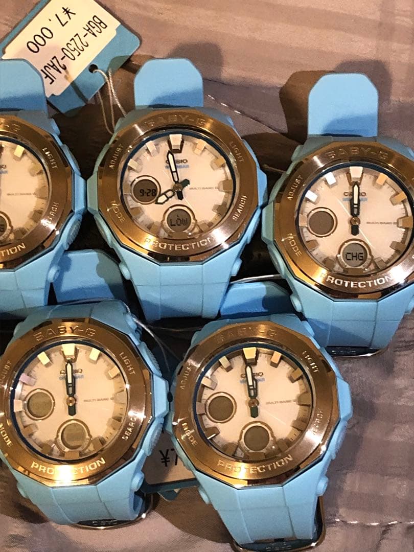 CASIO BABY-G 電波ソーラー BGA-2250 ブルー 腕時計 7本