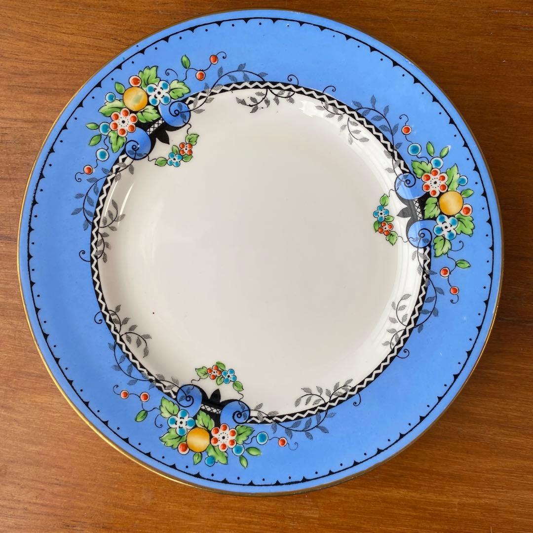 クラウンスタッフォードシャー カップ　ソーサー　プレート　エナメルが可愛いトリオ