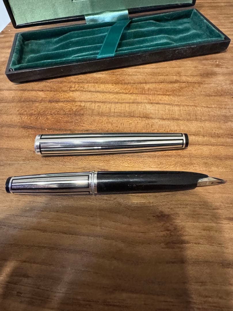 PLATINUM プラチナ万年筆 18K-WG金ペン 箱付美品 750