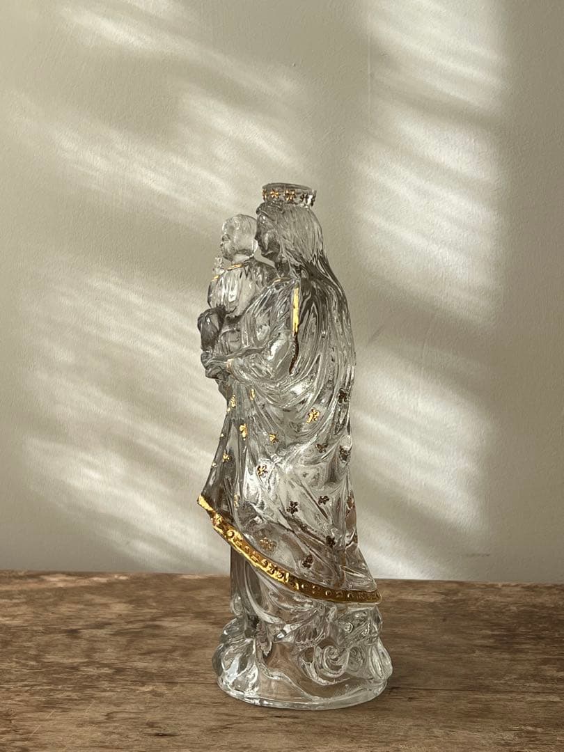 ガラス 聖母子像 マリア像
