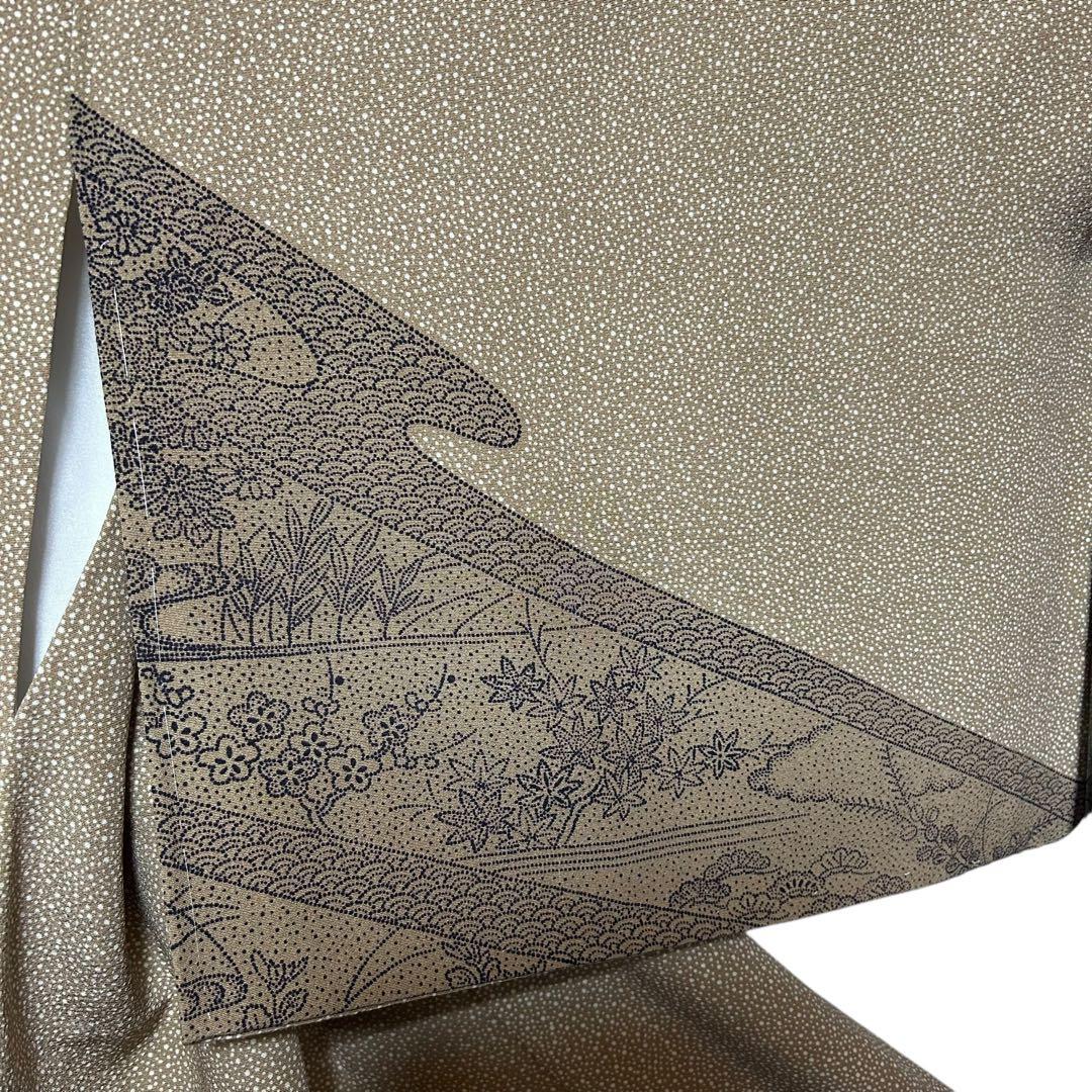 未使用近い　美品　袷　正絹　江戸小紋　大小霰　訪問着　フルセット