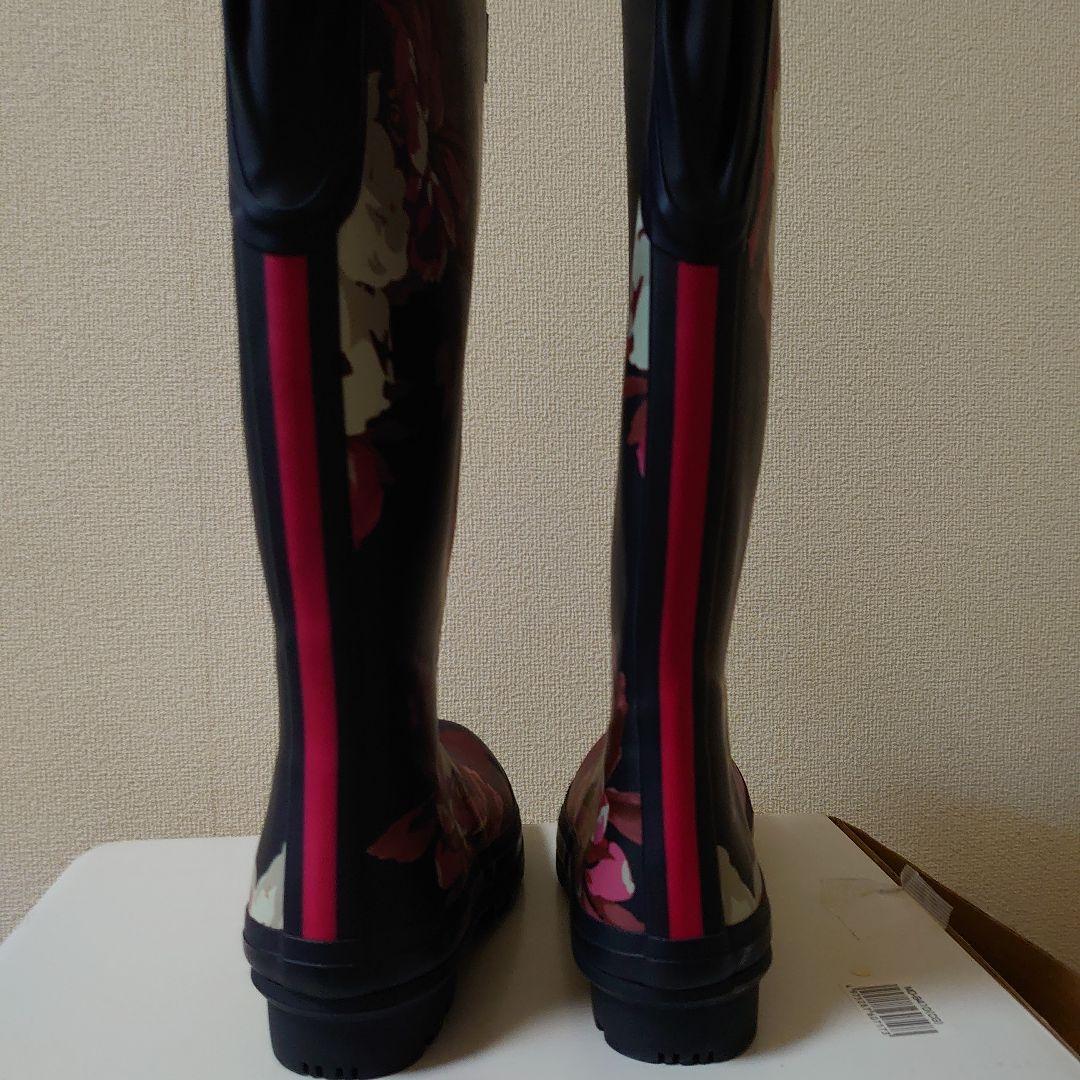 joules ジュールズ フローラル 花柄 長靴 ネイビー ロング レインブーツ