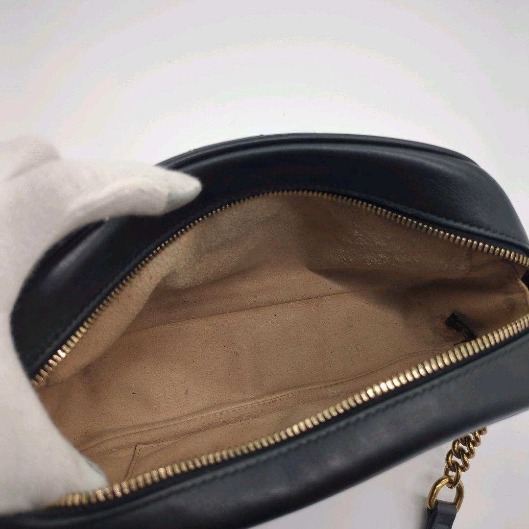 【人気モデル・美品】グッチ☆チェーンショルダー マーモント キルティング レザー