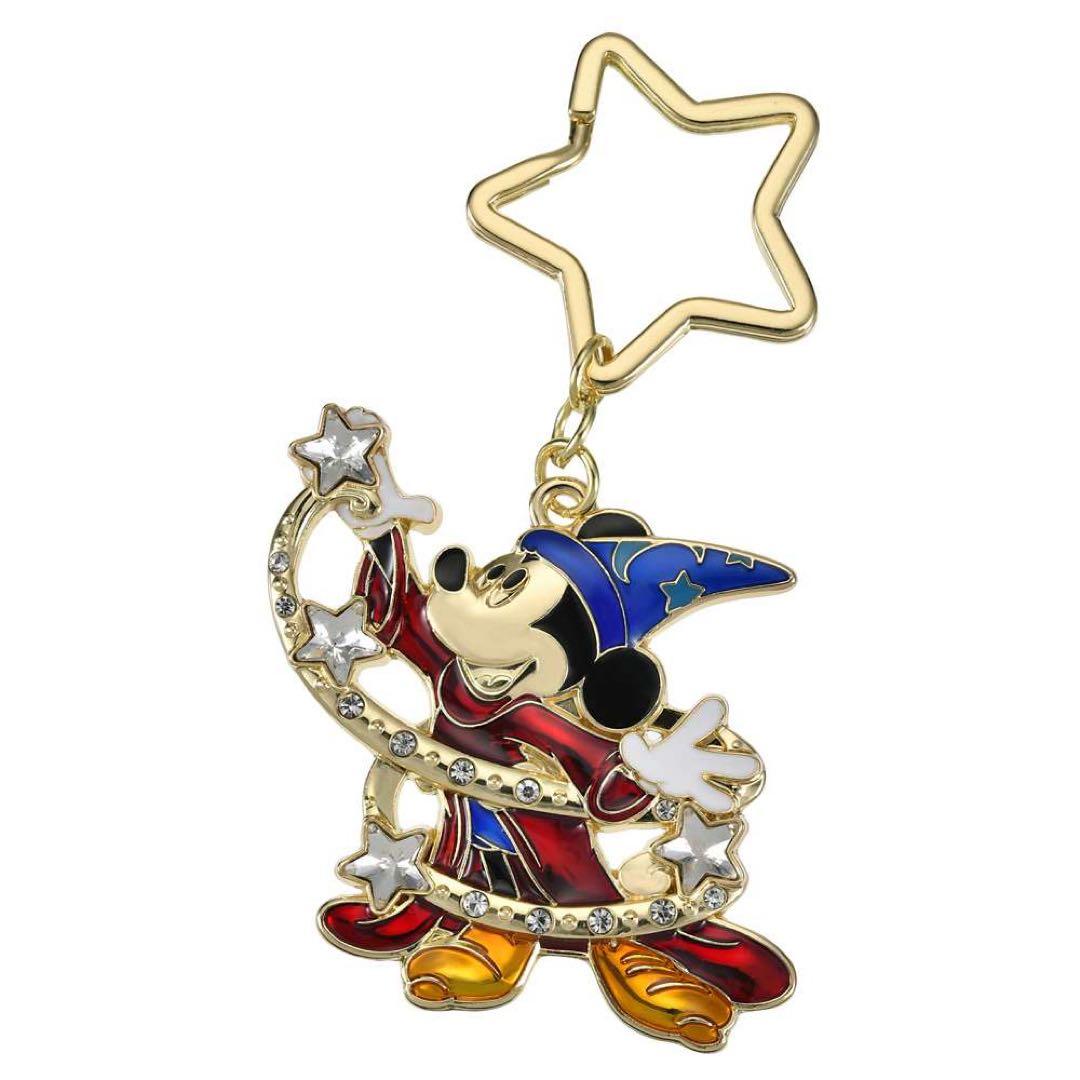 ディズニー ミッキー ファンタジア 85周年 ミラー キーホルダー ピンバッジ