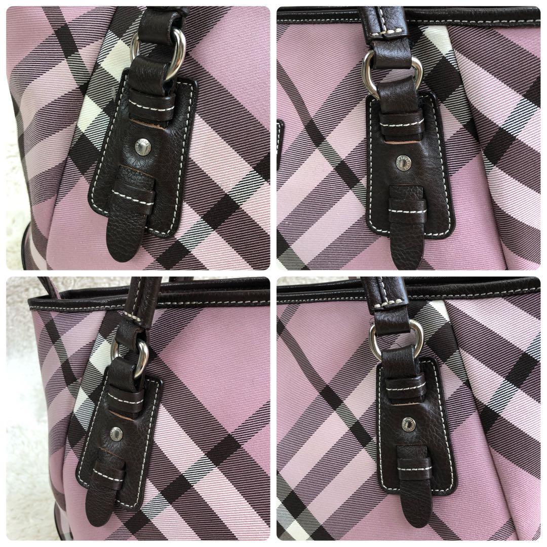 BURBERRY ピンクノバチェック ハンドバッグ