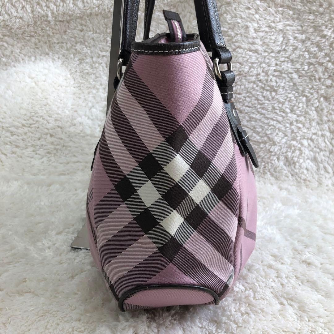 BURBERRY ピンクノバチェック ハンドバッグ