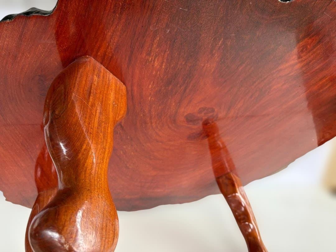 花梨　 一枚板 座卓 唐木系 無垢 天然木　ローテーブル　和家具 01d145