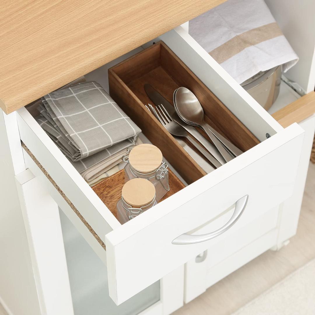 キャスター付き キッチンカウンター 引き出し収納 収納