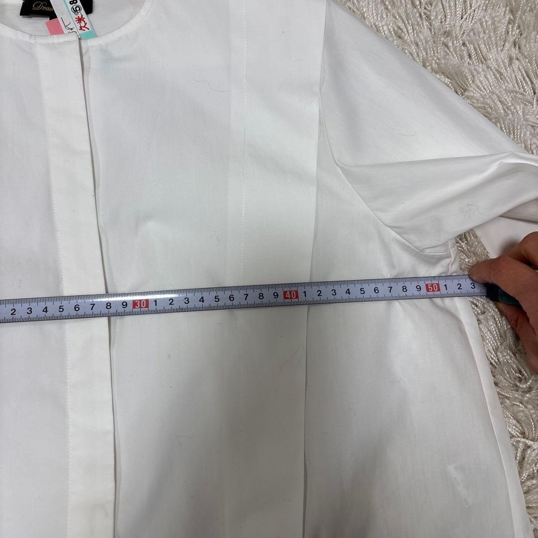 ドゥロワー　FALL2 コットンブザムノーカラーシャツ36