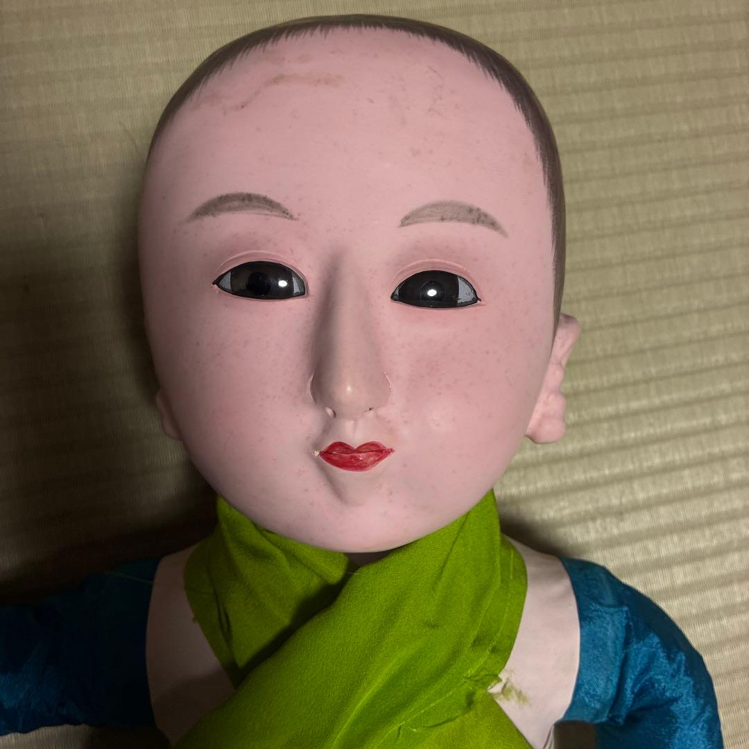 市松人形 大きな男の子　銘あり　真光齋