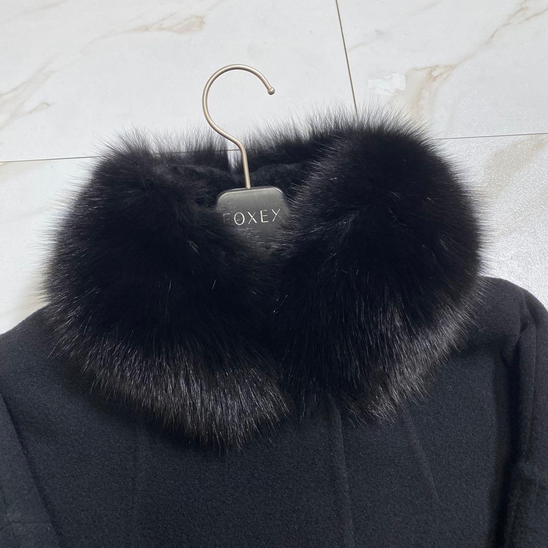 極美品♡ヘルノ 現行 フォックスファーディテイルウールコート ロングスリーブ