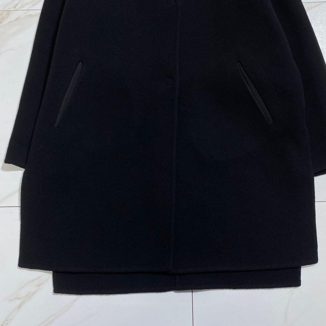 極美品♡ヘルノ 現行 フォックスファーディテイルウールコート ロングスリーブ