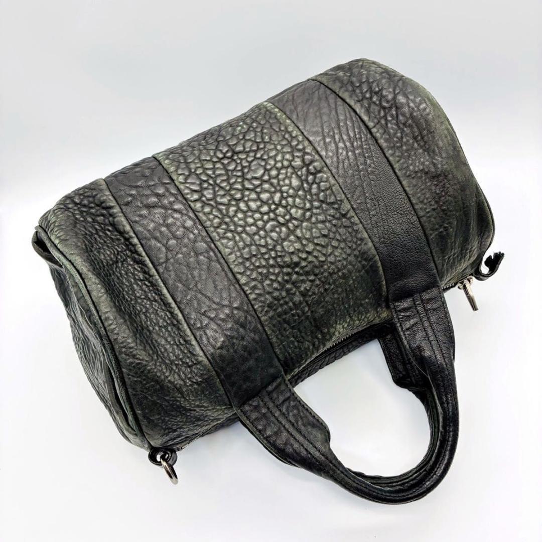 アレキサンダーワン ミニボストン ハンドバッグ レザー シボ革 archiv