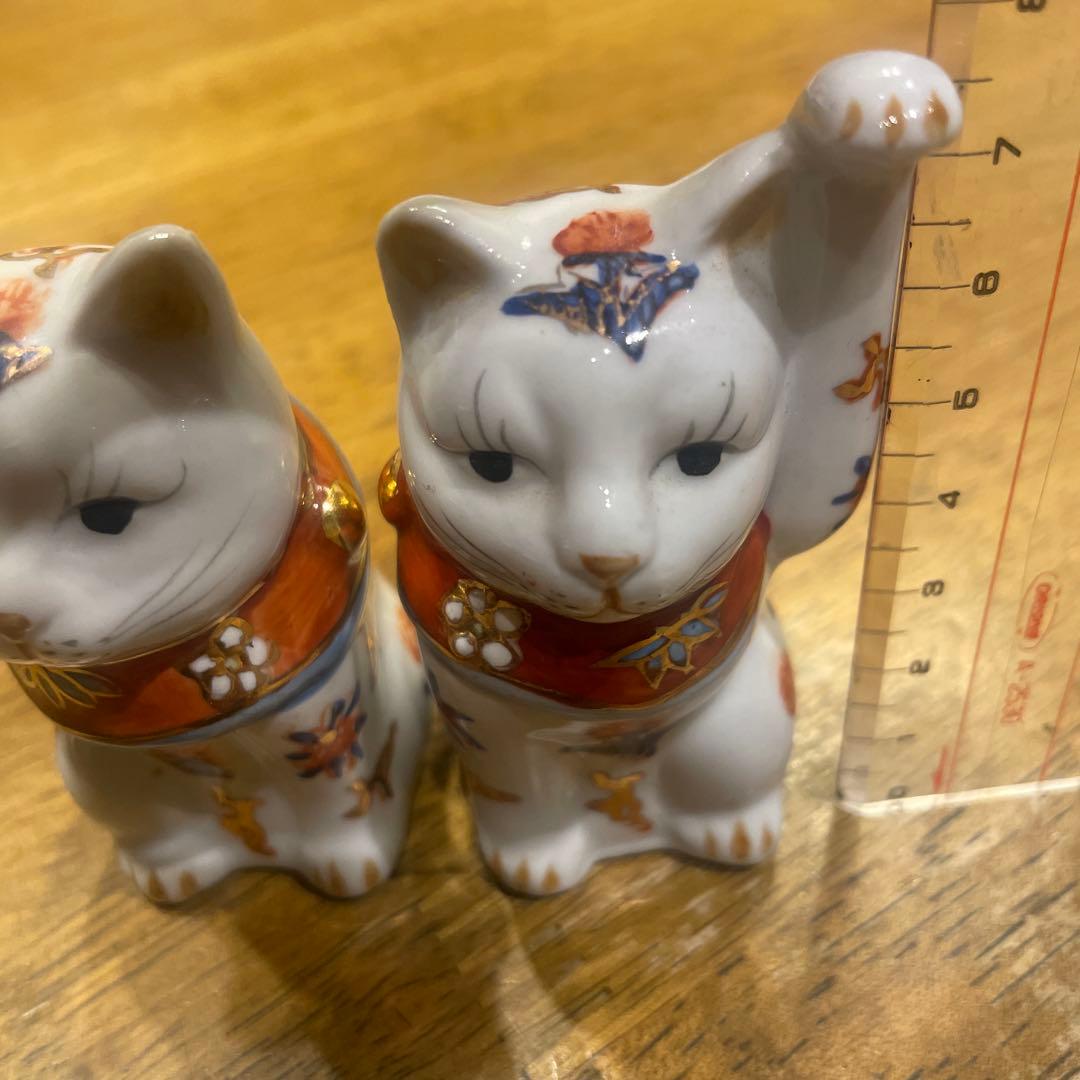 招き猫 置き物 縁起物 2個セット