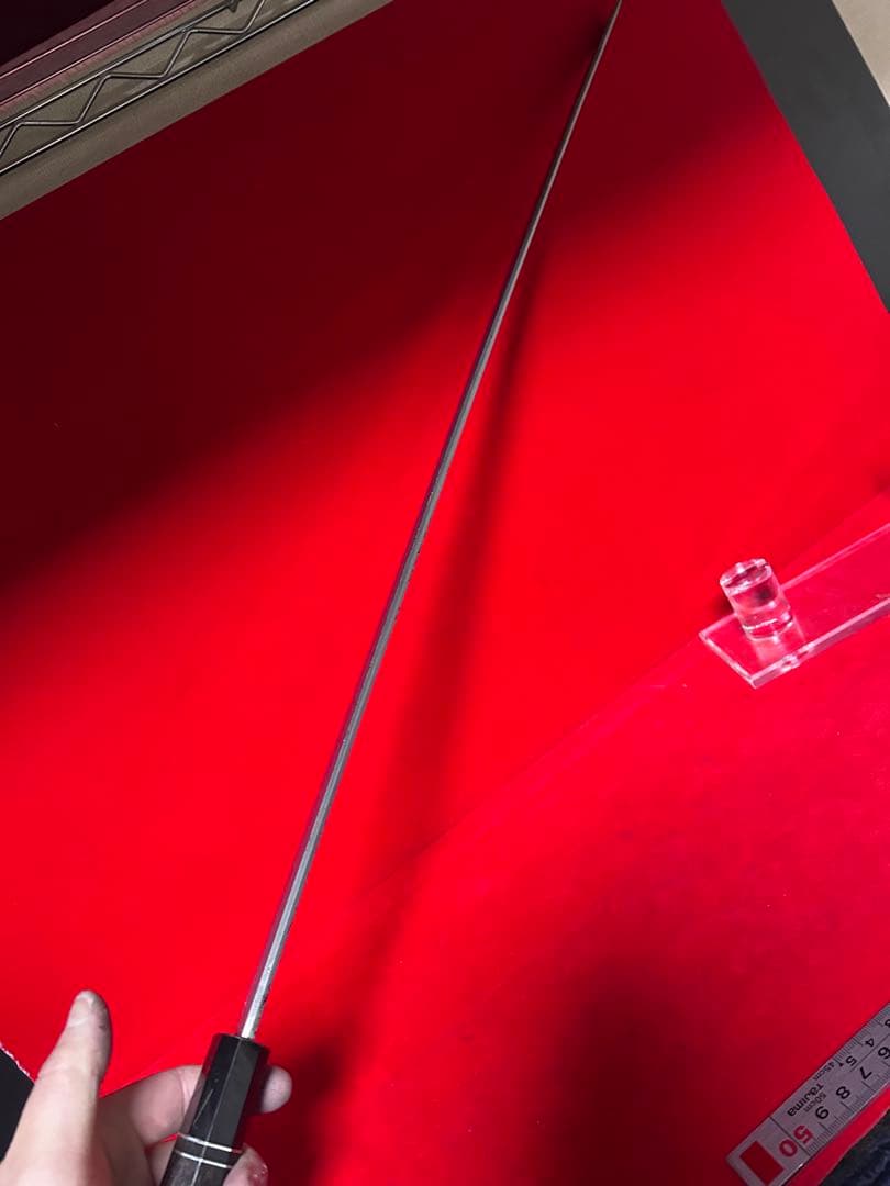 01589 包丁　マグロ包丁　超美品　刃文綺麗　墨流し　地肌綺麗　未使用品