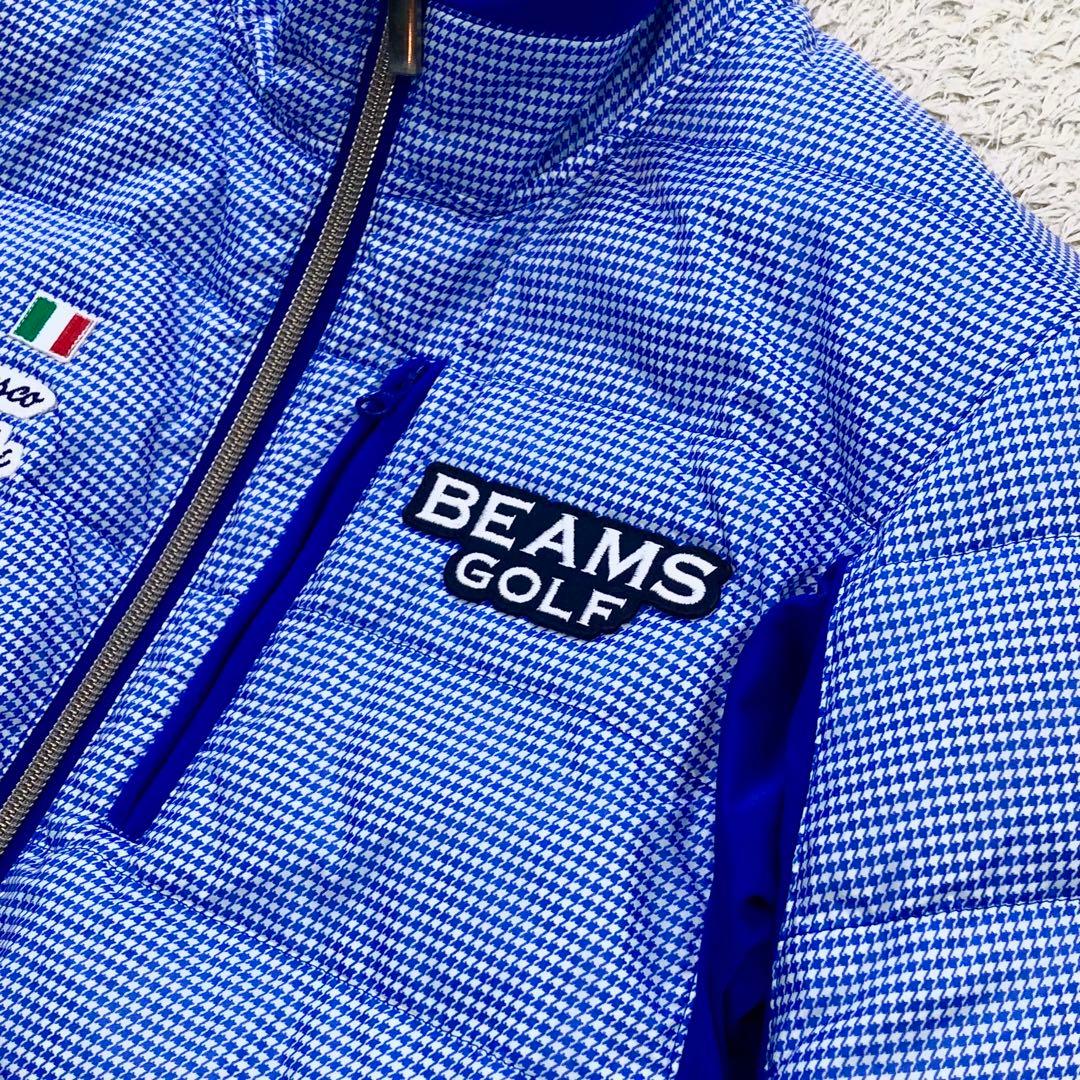 美品 BEAMS GOLF 2way ダウンジャケット ゴルフ M ワッペン
