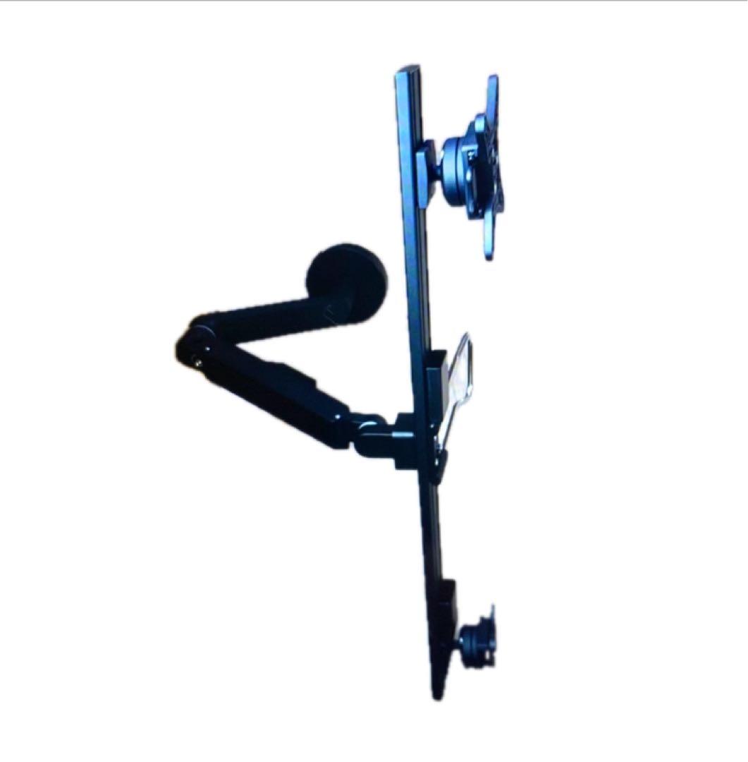 デュアルモニターアーム ブラック2画面