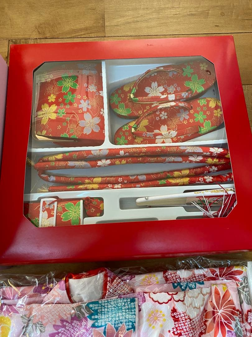 七五三　着物　7歳　女の子　四つ身着物　フルセット