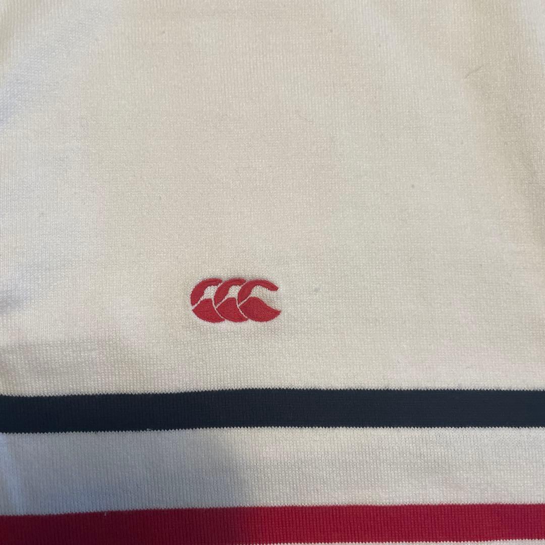 Canterbury ラガーシャツ ホワイト/ストライプ