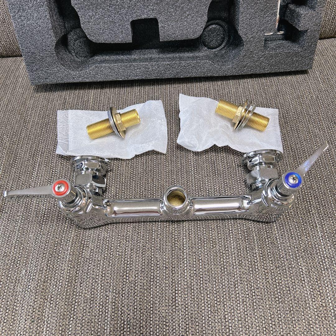 業務用 シンク用 蛇口 プリンススプレー付き 壁取り付けタイプ 30cm