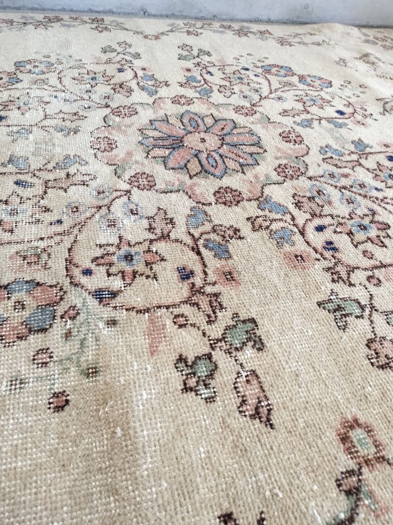 超大判/ベージュベースにパステルブルーやミントグリーン　No.743