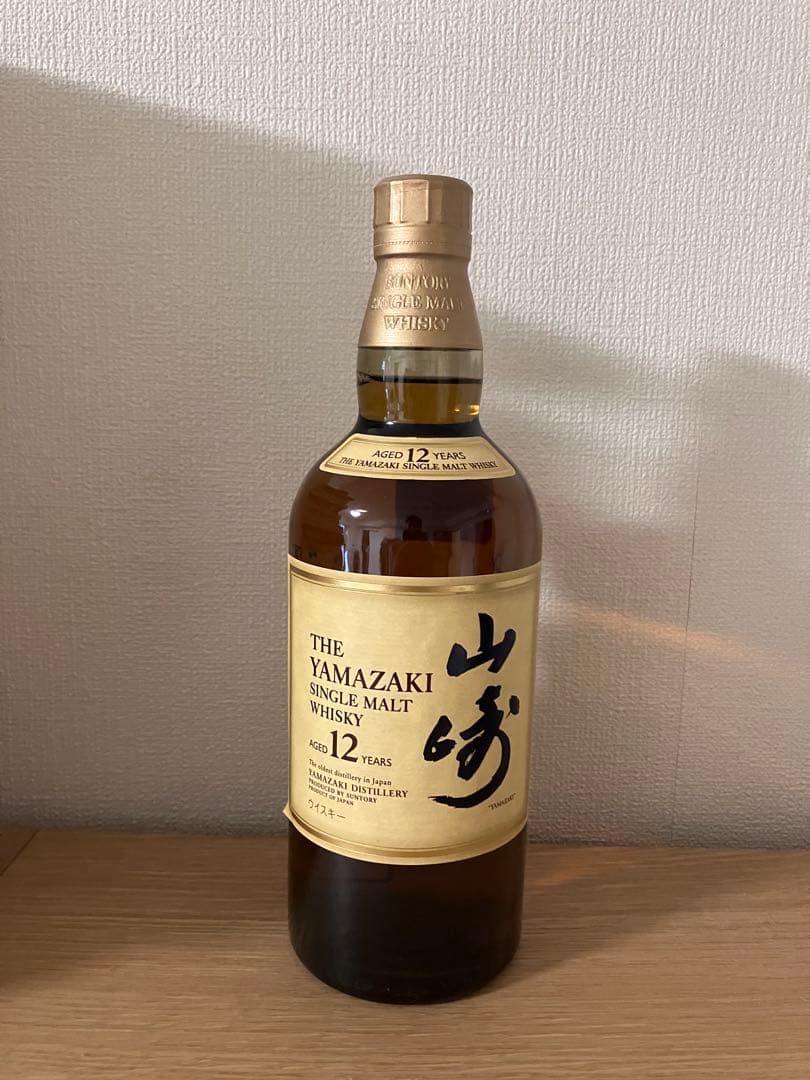 山崎 シングルモルトウイスキー 12年 700ml 旧ラベル　箱付き