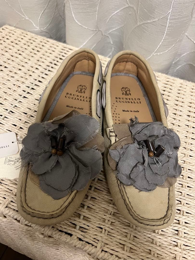 ブルネロクチネリローファーフラットシューズ