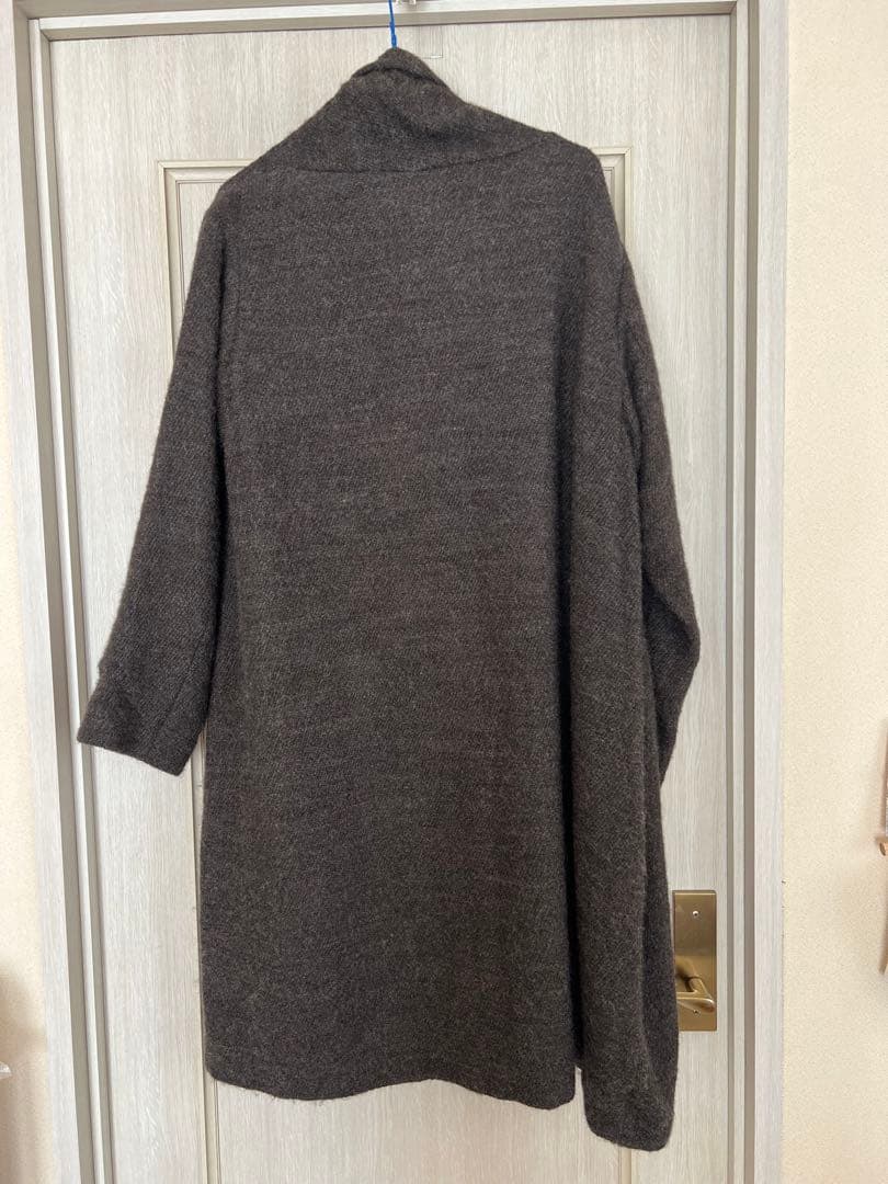 お値下げ中！plantation ロングコート ウール　ダークブラウン　used