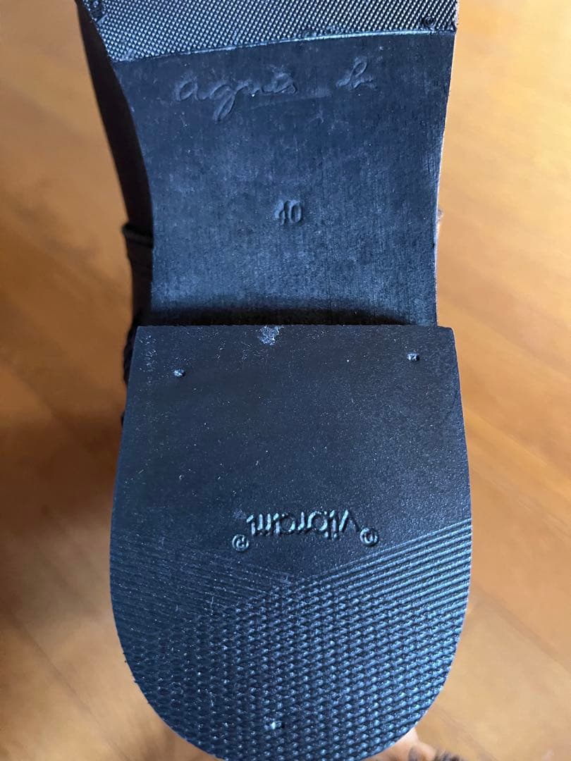 アニエスベー　ブラックレザーブーツ サイズ40