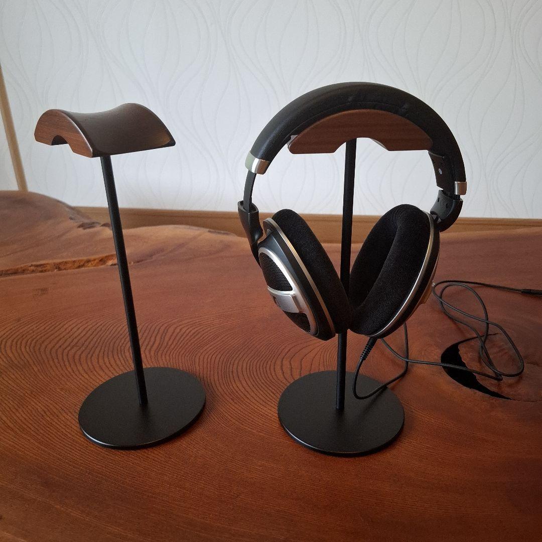 ゼンハイザーヘッドホーン&天然木ヘッドホーンスタンド2セット良品！！