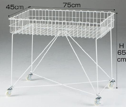 新品■簡単ネットワゴン75cm白色キャスター付ディスプレイ催事SALE販売業務用