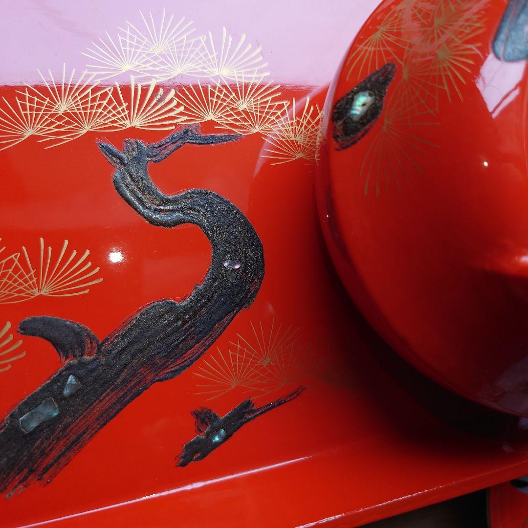 朱塗木製三々九度セット