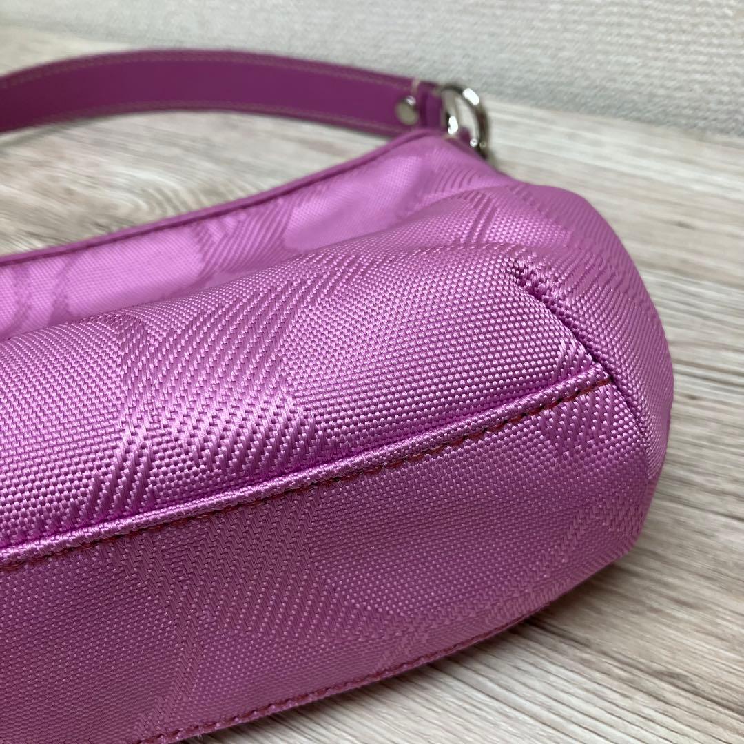 coach コーチ　ピンク ナイロン ショルダーバッグ★
