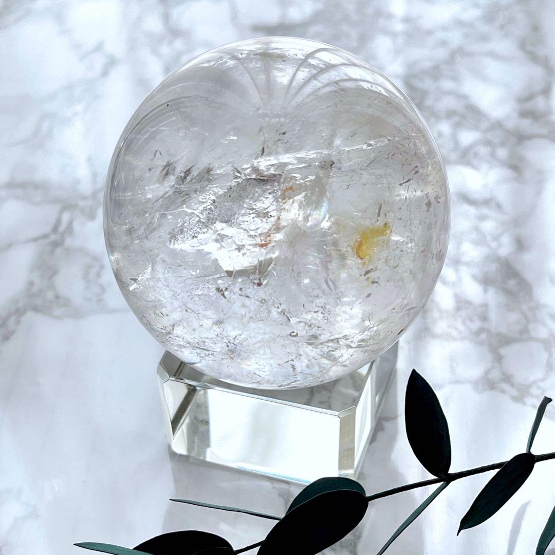 レインボー&ライモナイト✨ブラジル産天然水晶スフィア