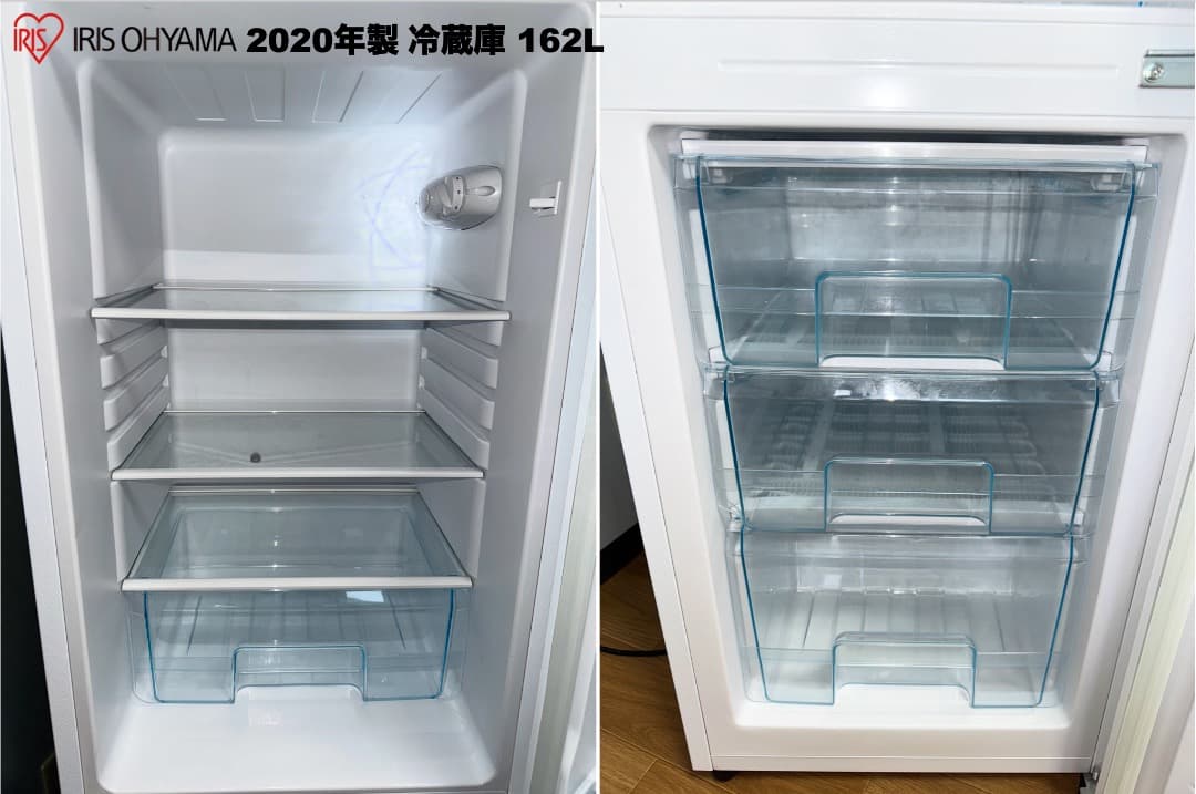家電3点 たっぷり容量 冷蔵庫162L 洗濯機6kg/配送設置保証付/首都圏限定