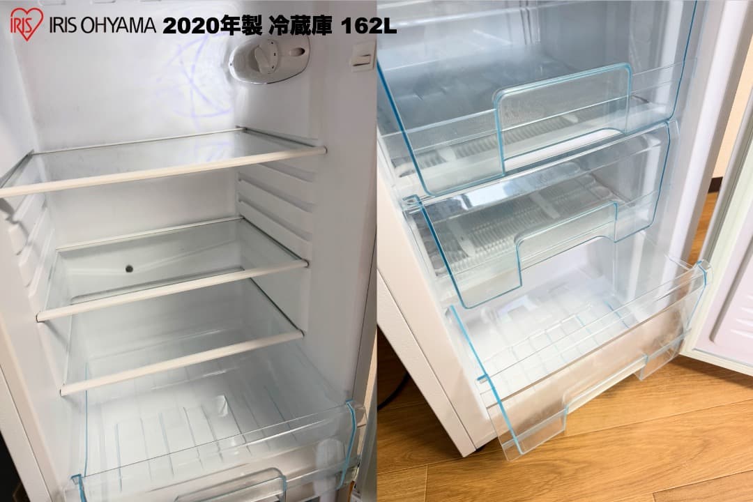 家電3点 たっぷり容量 冷蔵庫162L 洗濯機6kg/配送設置保証付/首都圏限定