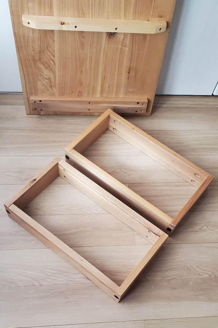 天然木　ローテーブル　四角脚