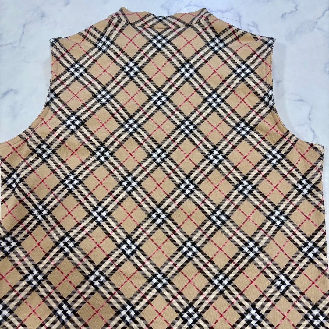 美品 BURBERRY GOLF ノバチェック ジップベスト L ストレッチ