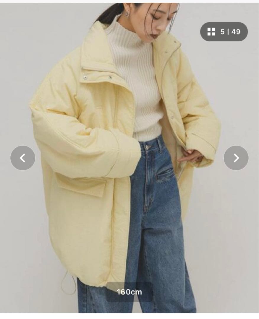 1度着用のみKBF モンスターパテッドミドルコート